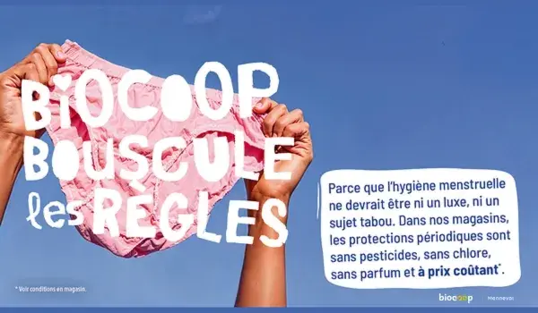 Protections périodiques à prix coûtant chez Biocoop Menneval Protections périodiques à prix coûtant chez Biocoop Menneval